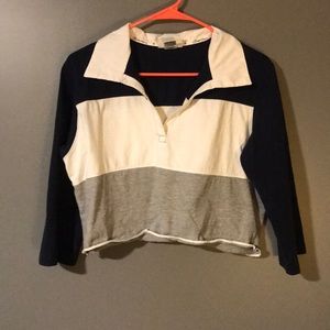 Cropped long sleeve top